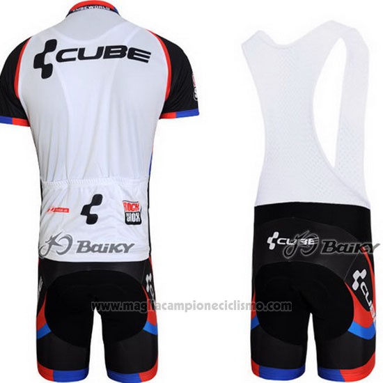 2011 Abbigliamento Ciclismo Cube Nero e Bianco Manica Corta e Salopette